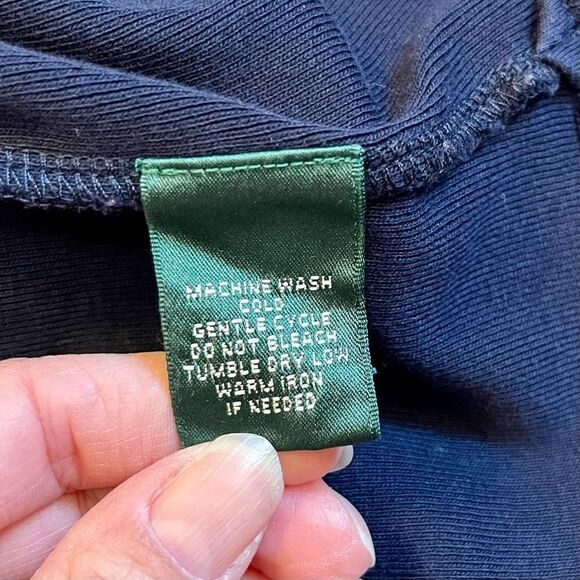 Lauren Ralph Lauren Blue Crew Neck Sweater PL - Picture 9 of 11